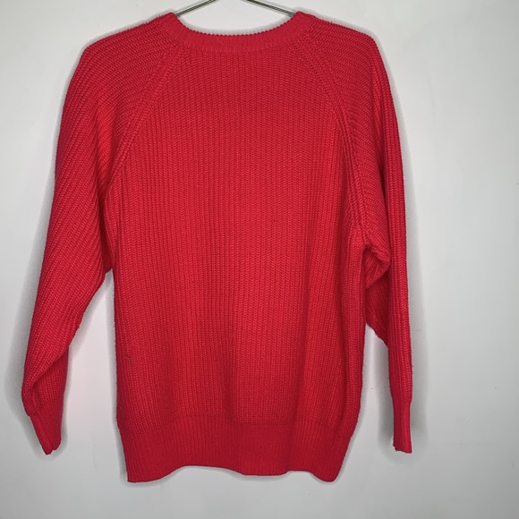 Bright Pink Oversized Sweater | Barbie Pink | Round Neck Sweater | Trendy TikTok - Picture 4 of 6